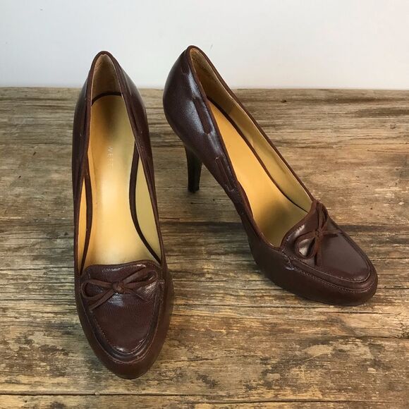 Nine West GHITA Brown Heels 8.5 - Picture 1 of 8